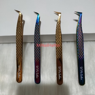 Nhíp Volume D'Palash cao cấp, Mũi nhám ( chuyên dùng để tạo fan, nối mi volume, tách mi )