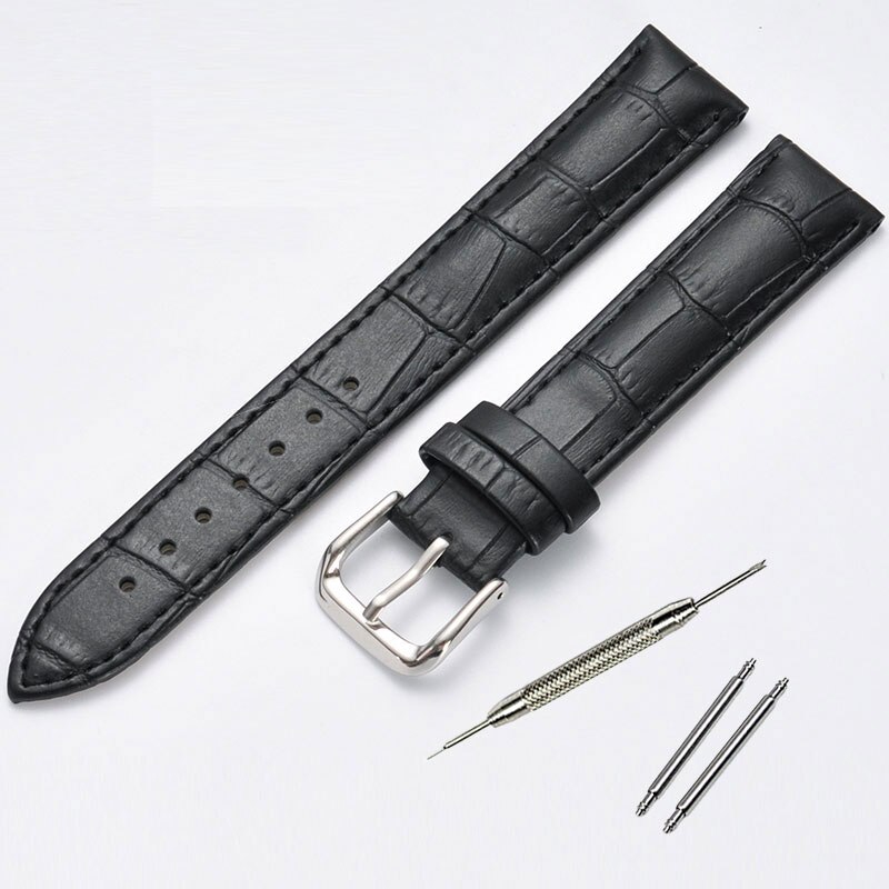 Dây Đồng Hồ Chất Liệu Da Thật Kích Thước 14 15 16 17 18 19 20 21 22 mm Sang Trọng Cho Nam Nữ