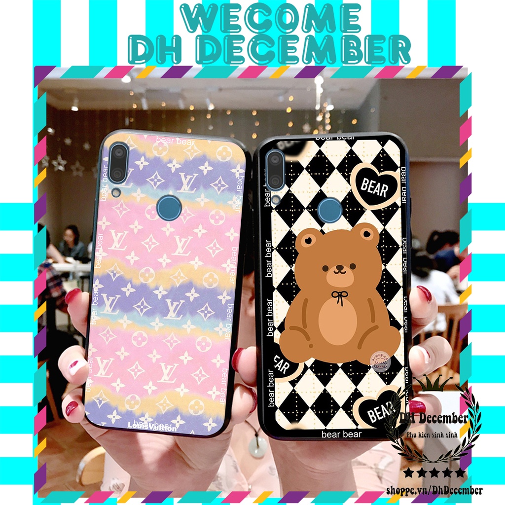 Ốp lưng Huawei Y9 2019 in hình 3D GẤU HỒNG-GẤU BE3R -XINH XẺO CỰC ĐẸP