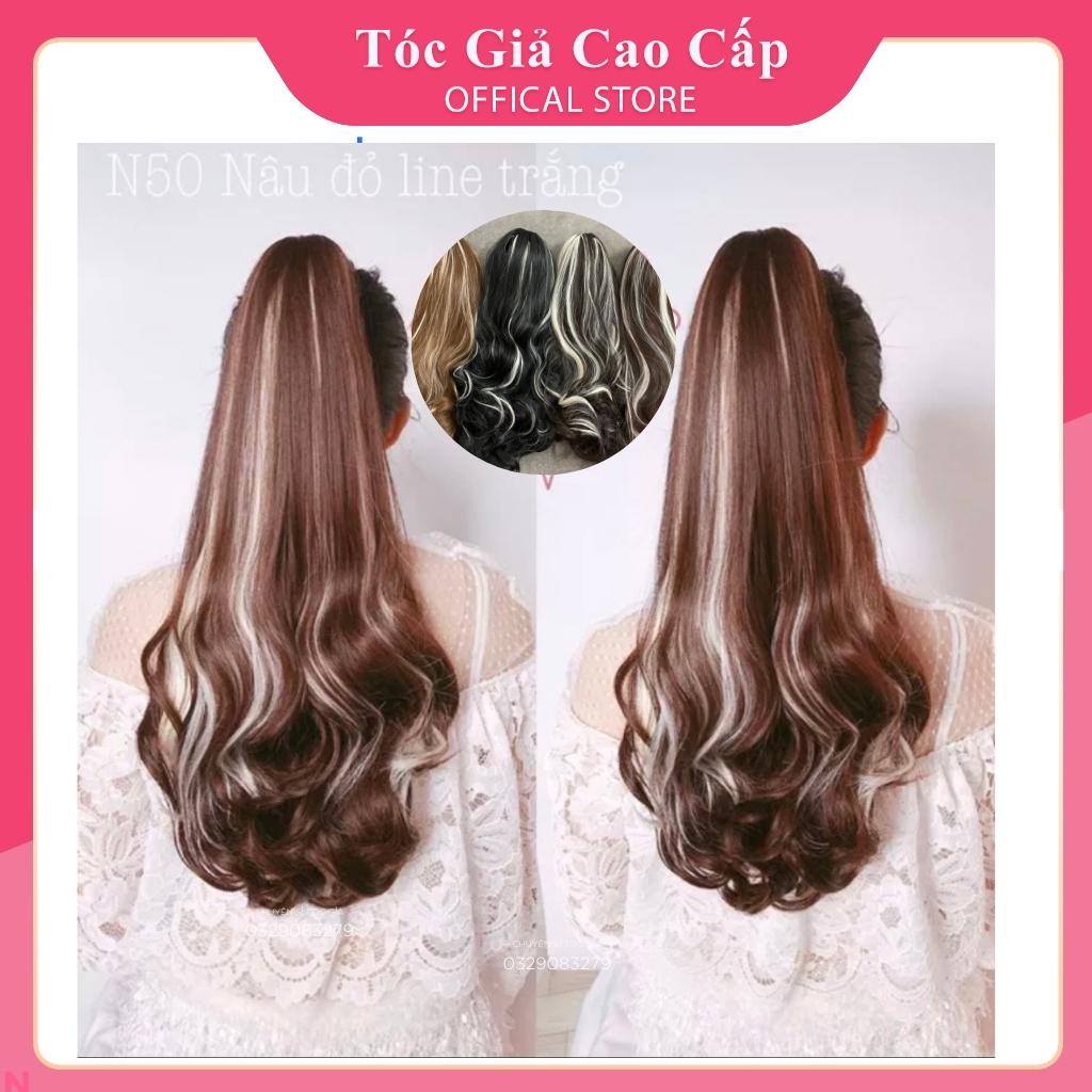 Tóc giả ngoặm phối line bạch kim ❤️FREESHIP❤️ mã n50
