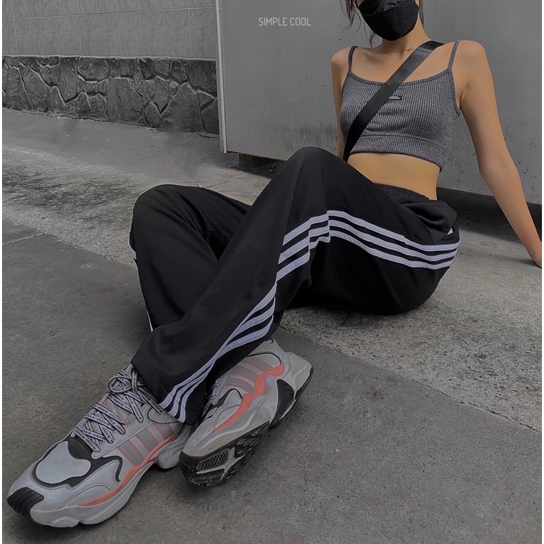 Quần Jogger 3 line size M L XL - Unisex Nam Nữ Mặc được