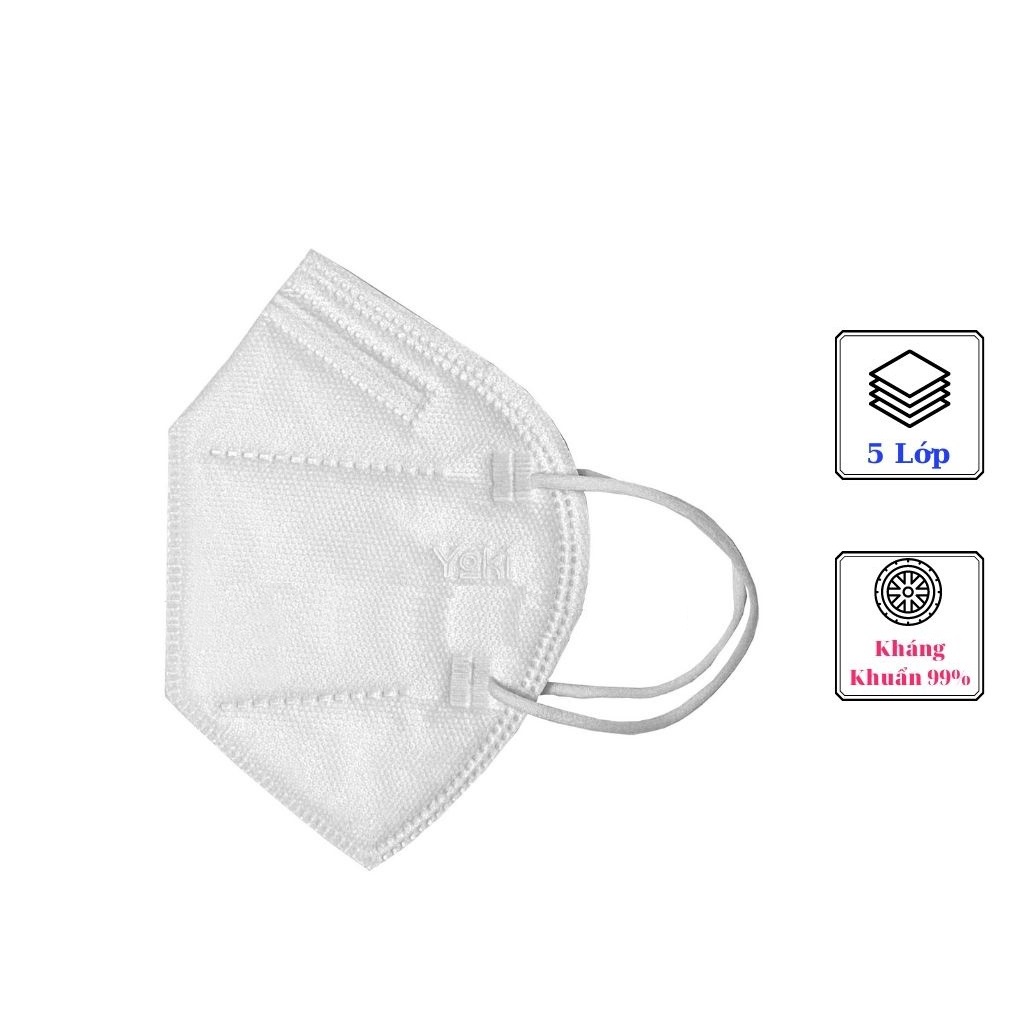 Hộp 10 Cái Khẩu Trang YOKI KN95 + 5 Lớp Kháng Khuẩn Chống Bụi Mịn PM2.5, Khẩu Trang Chính Hãng, An Toàn - Kingler 7795