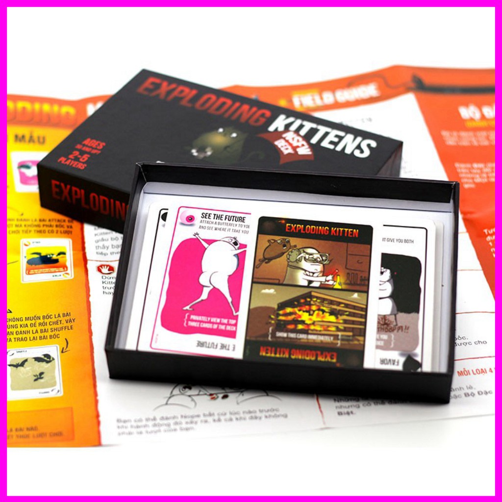 Set Mèo Nổ tâng Bừng: Combo Mèo nổ Exploding Kittens + 4 Bản mở mang (18+)