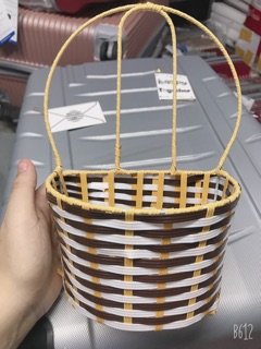 Giỏ mây cắm hoa treo tường decor quán-TâmKemDecor