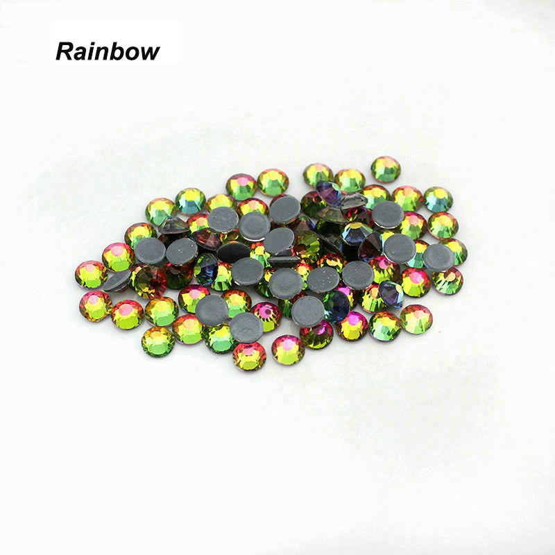 Đá Rhinestone SS16-SS30 Màu Cầu Vồng Chất Lượng Cao Trang Trí Quần Áo Đám Cưới