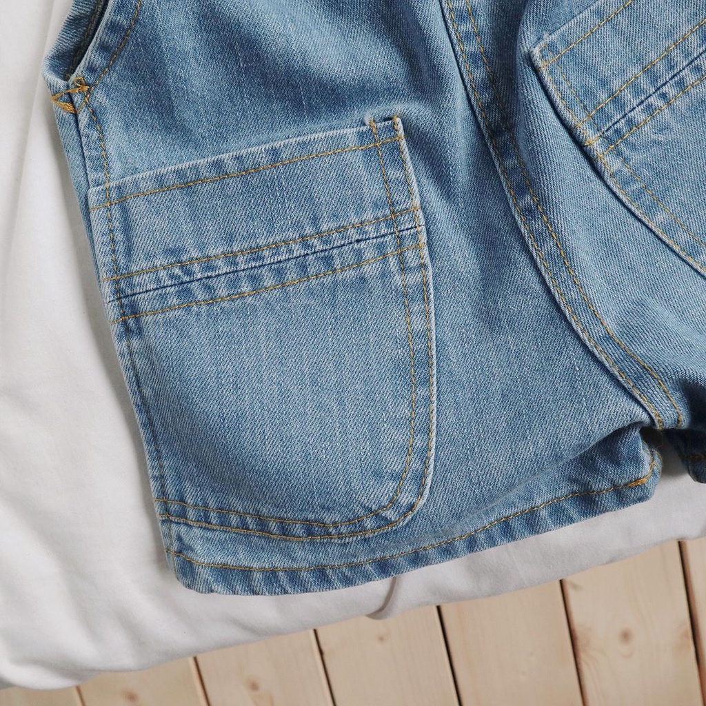 [Babycat] Hàng Có Sẵn Quần Short Denim Cotton Phong Cách Nhật Hàn Thời Trang Mùa Hè Hàn Quốc Hàng Mới Dành Cho Bé Trai Và Bé Gái