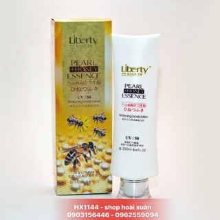 Kem dưỡng trắng da toàn thân Liberty sữa Ong Chúa và Ngọc Trai 250ml - HX1144