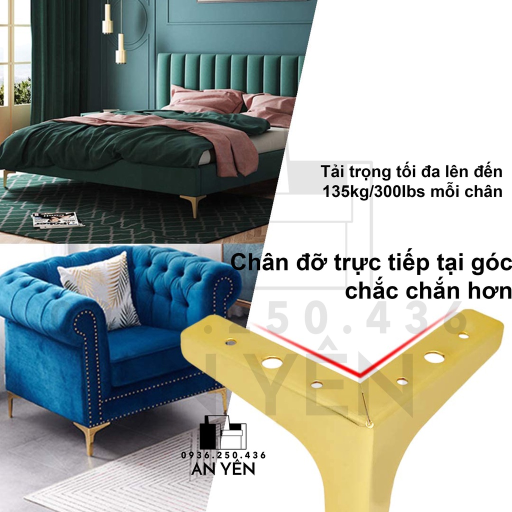 Chân Inox Mạ Vàng Chữ Y Hiện Đại Sofa Phụ kiện Nội Thất Decor An Yên AYP07