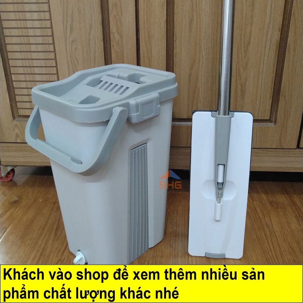 BỘ CÂY LAU NHÀ 360 ĐỘ SỌC DỌC CAO CẤP, HAI NGĂN GIẶT VÀ VẮT ĐỘC LẬP, CỰC KHÔ SIÊU SẠCH