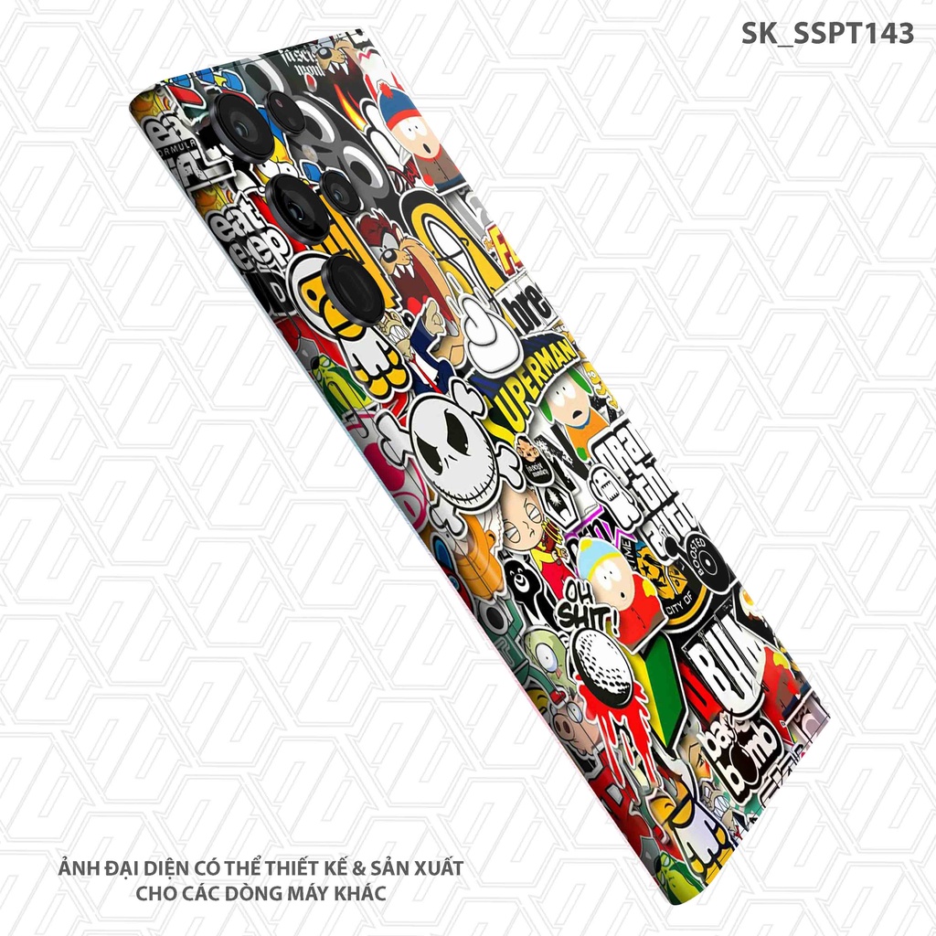 Miếng Dán Skin Hình Pattern BOM Samsung Note/Fold/S23 |SK_SSPT143| Chất Liệu Nhập Khẩu Chính Hãng, Chống Nước, Dễ Dán