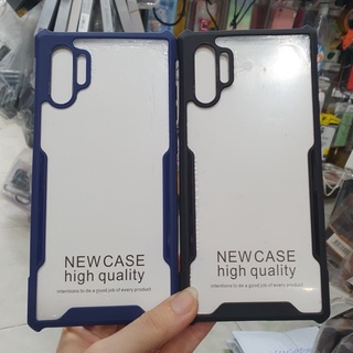 Ốp Samsung Note 10plus/Note 10Pro dẻo silicon viềng lưng nhựa trong suốt