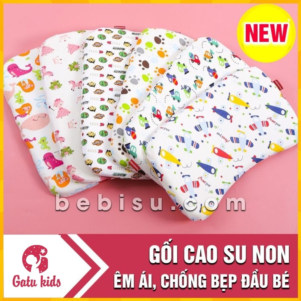 Gối cao su non lõm giữa cho bé Loại To chống bẹp đầu