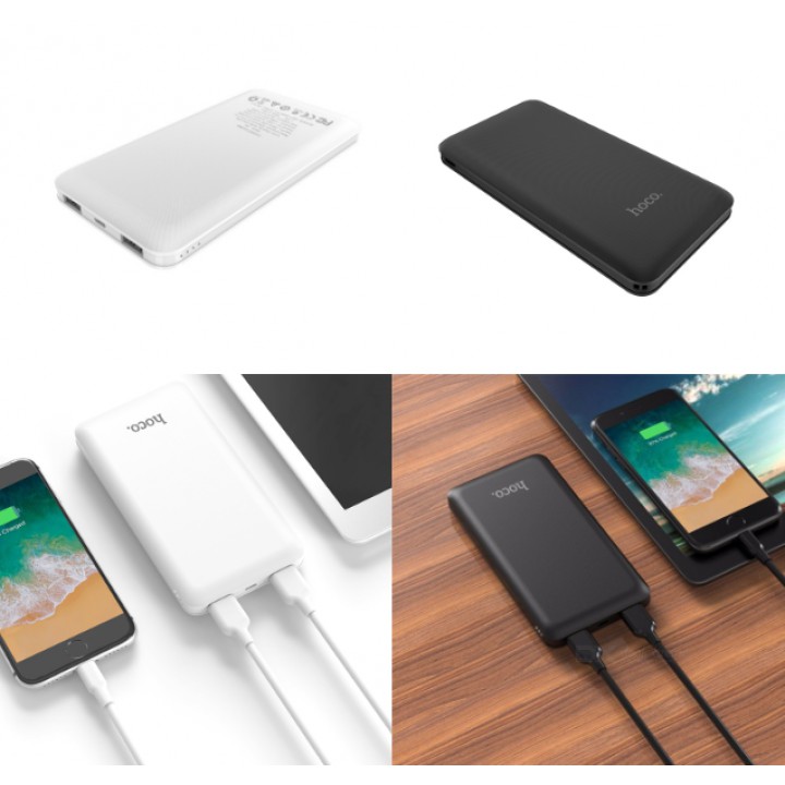 Pin Sạc Dự Phòng Hoco J26 - Dung Lượng 10000mAh Với Cổng USB Kép 2.1A ✓ Thời Trang ✓ Hàng Chính Hãng