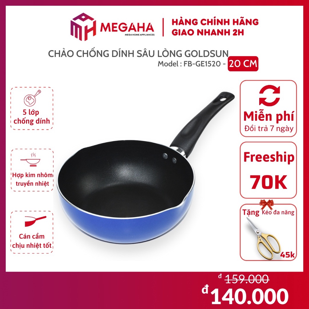 Chảo chống dính bếp từ sâu lòng mini Goldsun