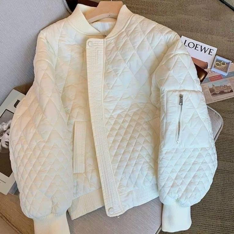 ÁO KHOÁC BOMBER TRÁM 2 MÀU HÀNG QC CHO NỮ