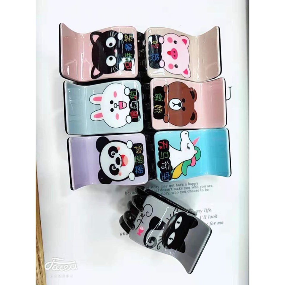 Kẹp tóc càng cua (3-5 răng) meka in hình thú