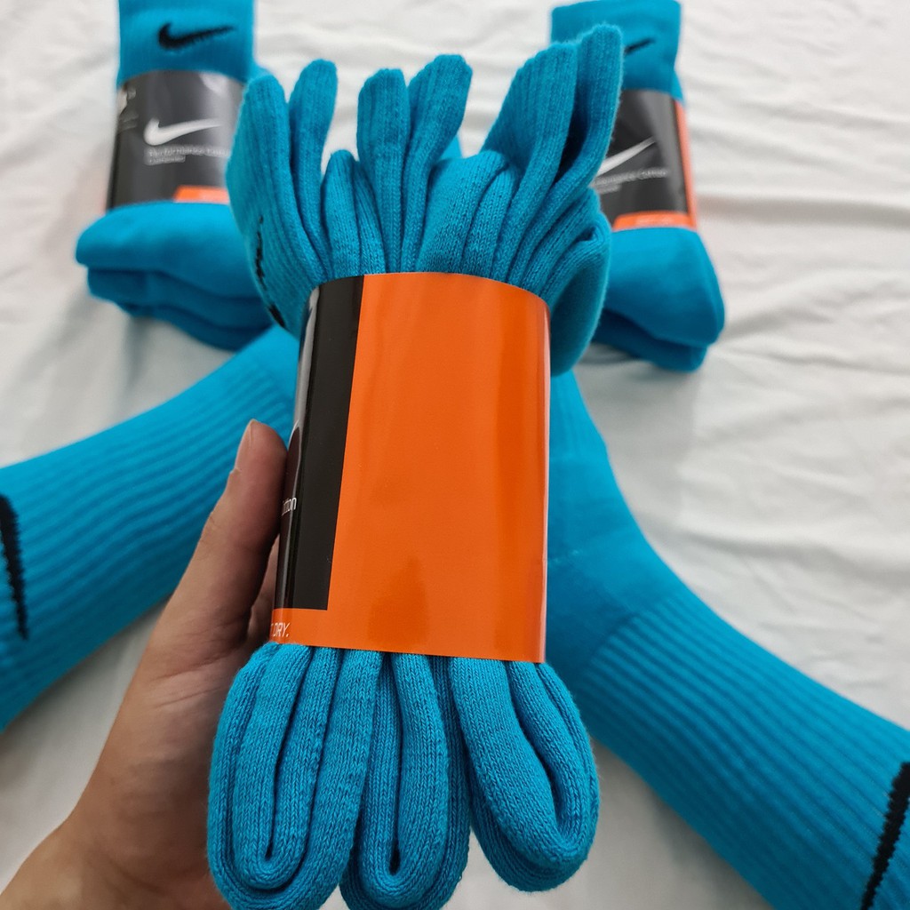 Pack 3 đôi tất thể thao Nike cao cổ màu Blue Mã 3 - Free ship + Quà tặng Loved socks by TatsTats.vn