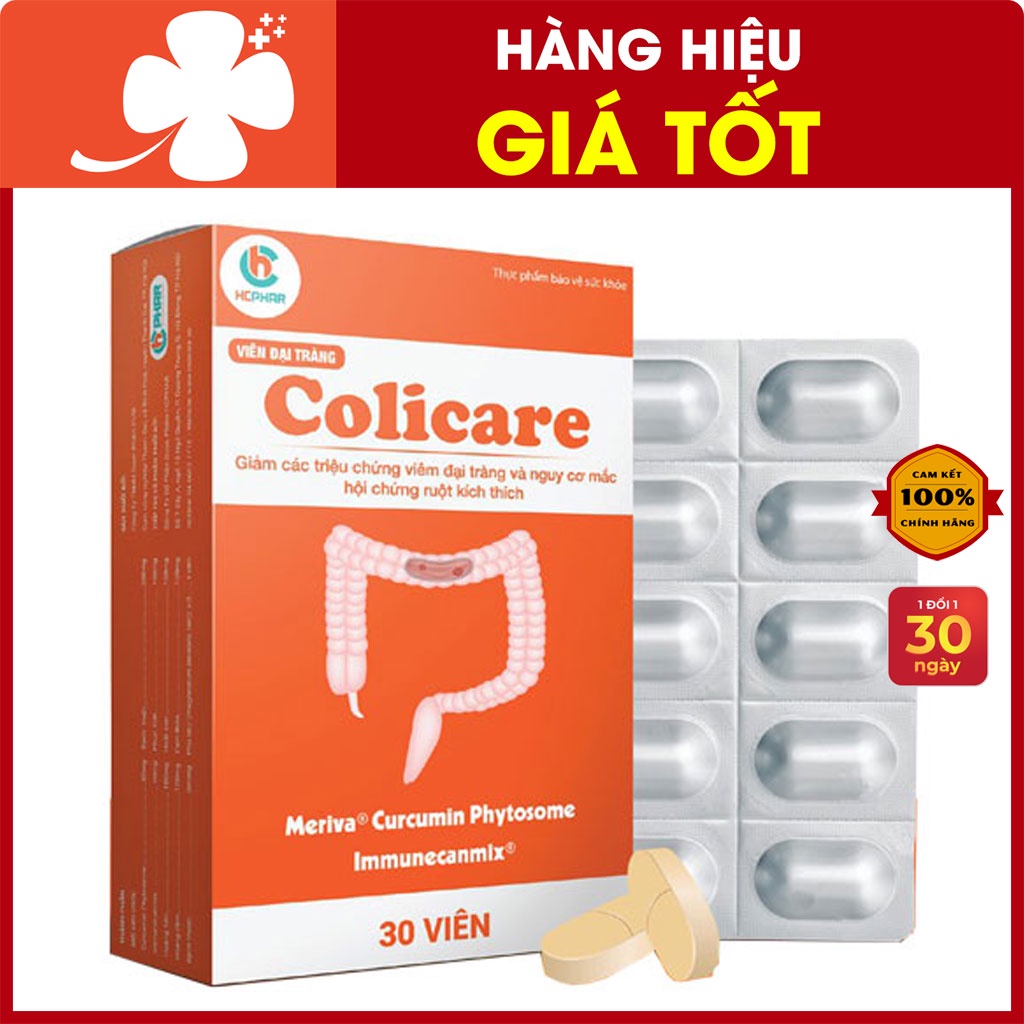 Viên đại tràng Colicare – Hỗ trợ điều trị viêm đại tràng