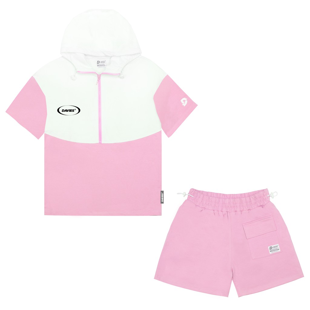 Áo hoodie nữ màu hồng local brand DAVIES - Zipper Box Pink | WebRaoVat - webraovat.net.vn