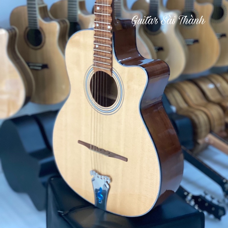 Đàn Ghita Vọng Cổ Phím Lõm Chính Hãng ST.Real Guitar Sài Thành Mã ST-VC02 Gỗ Hồng Đào Nguyên Tấm