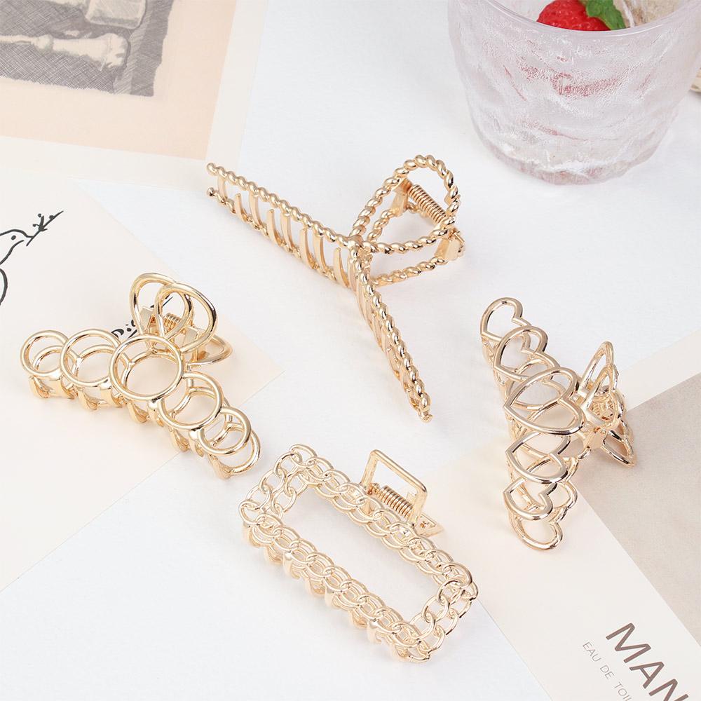 YVE Kẹp Tóc Càng Cua Kim Loại Phong Cách Hàn Quốc