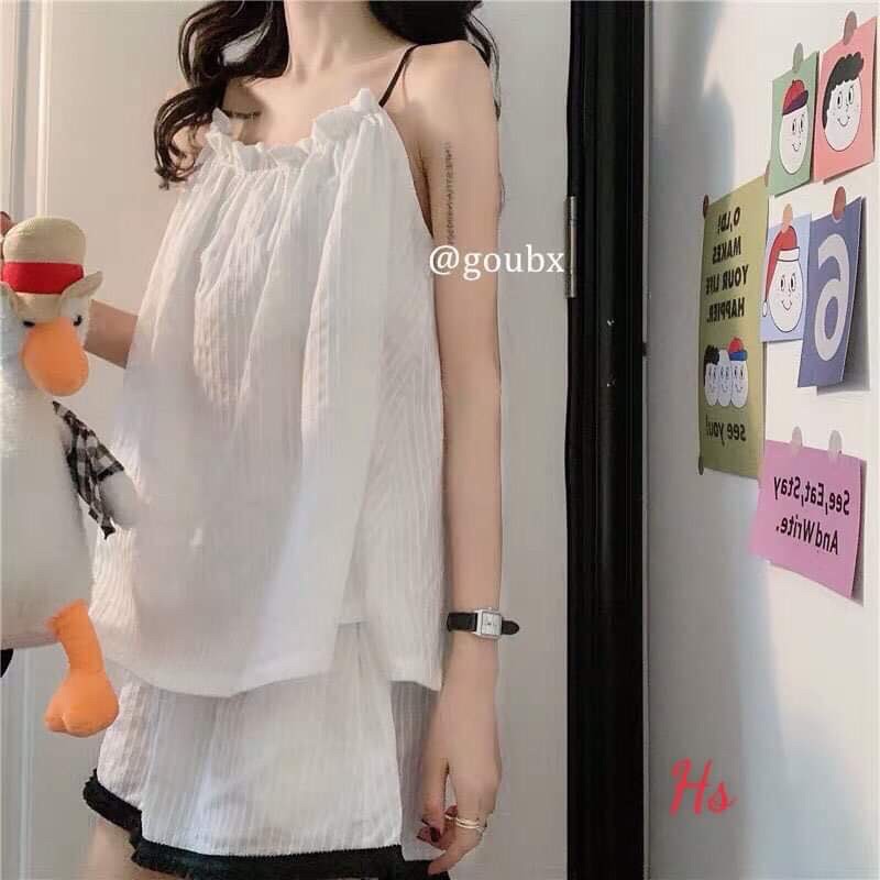 Bộ đũi áo 2 dây quần đùi viền HS63