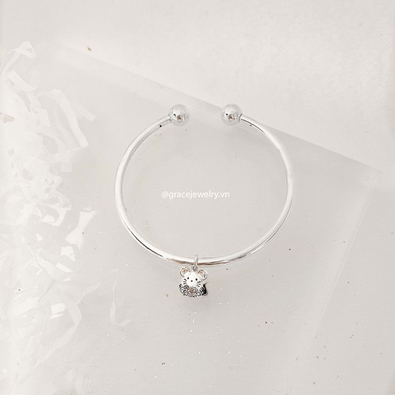 Kiềng tay bạc Grace - Chuột Remy