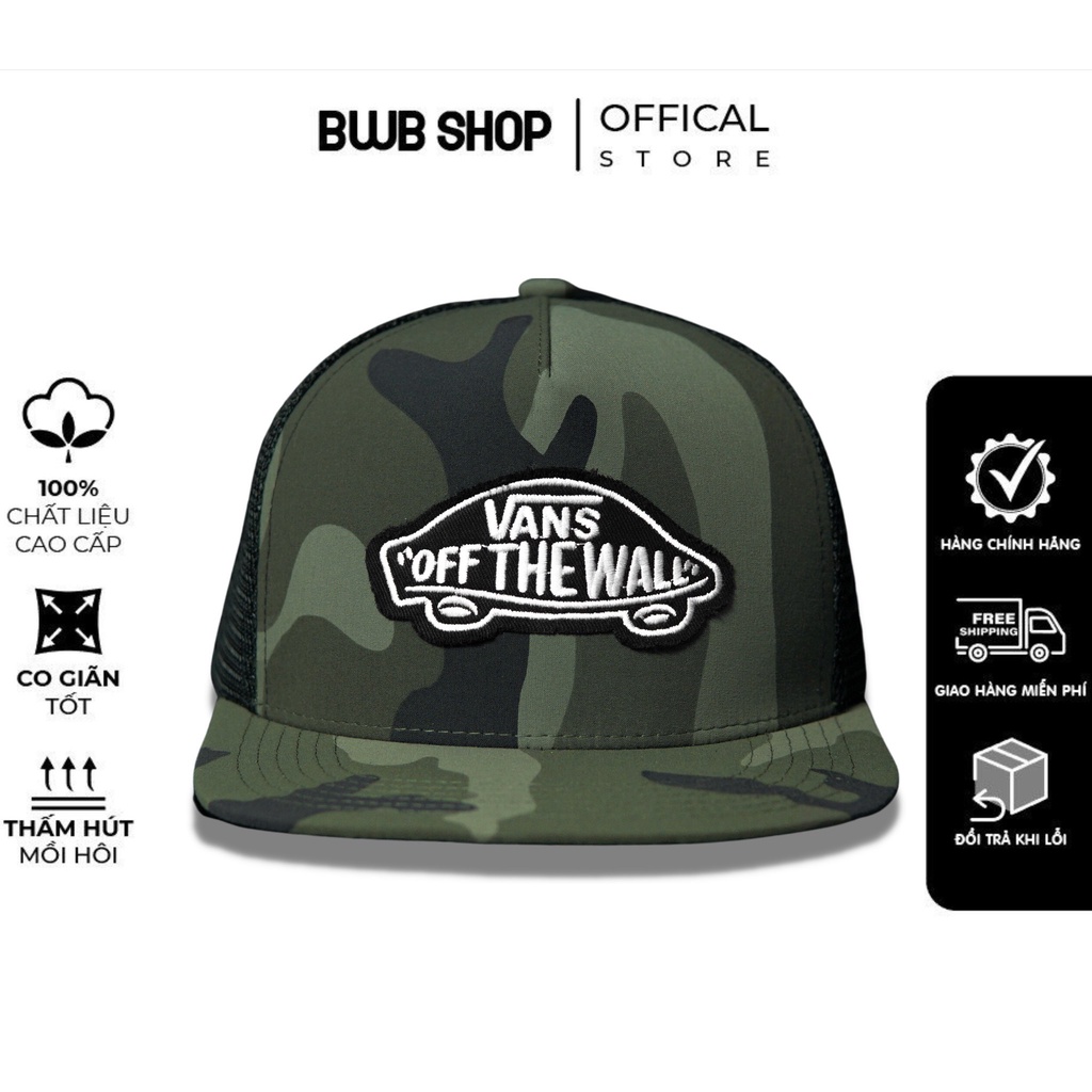 Nón Snapback Vans Off Chất KaKi Phối Lưới Cao Cấp VNXK