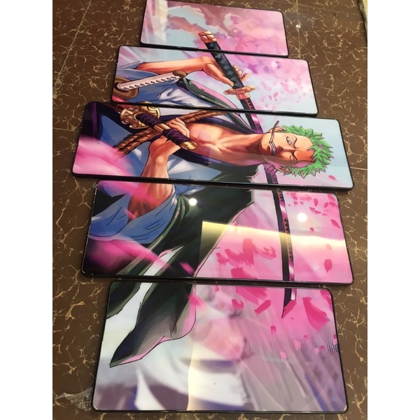 Tranh One Piece Tráng Gương Treo Tường Luffy/ Zoro/ Đảo Hải Tặc/ Tranh anime/ Hoạt Hình Decor Phòng Game/ Live stream