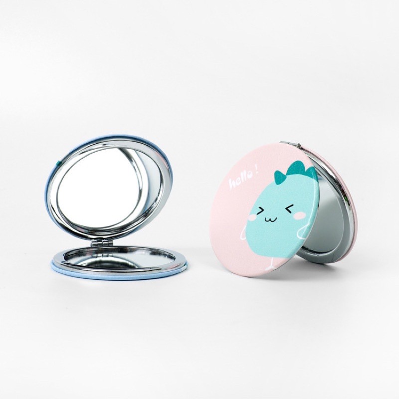 Gương mini trang điểm 2 mặt bỏ túi phóng to hình tròn
