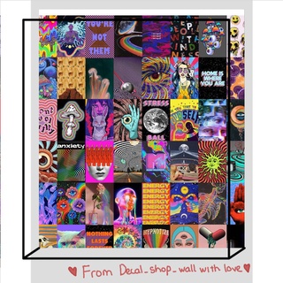 [FREESHIP EXTRA] Wall Collage dán tường trang trí decor phòng ngủ - theme Psychedelic