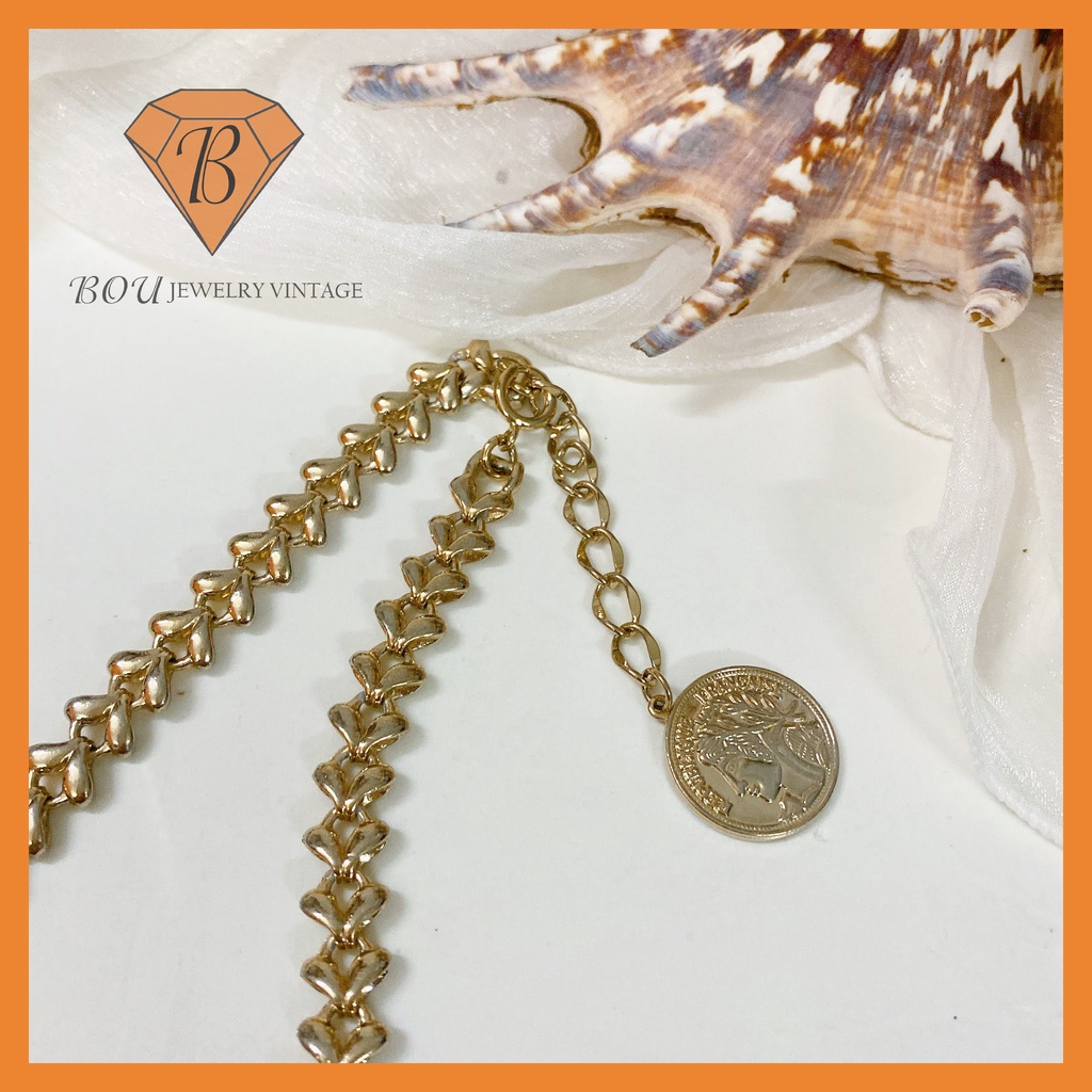 VÒNG CỔ SECONDHAND TRANG SỨC SI NHẬT BẢN BOU JEWELRY VINTAGE MÃ VC405