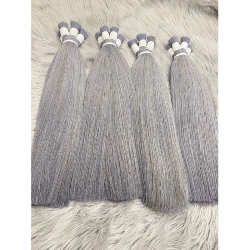 [Tóc Nối Light trắng 50cm 100% tóc thật]