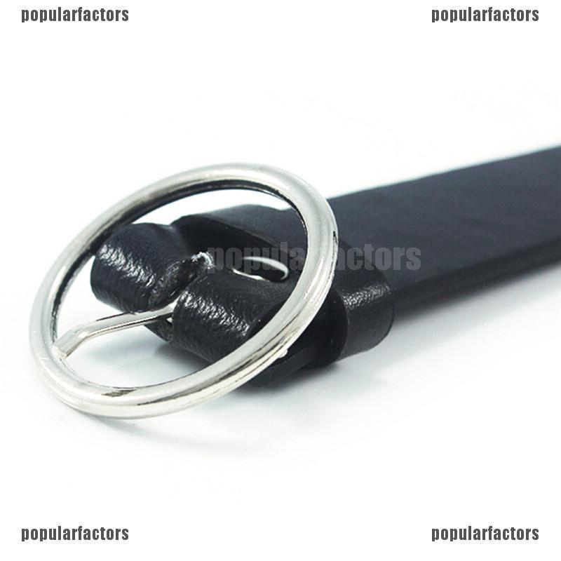 Thắt Lưng Da Khóa Tròn Kim Loại Thời Trang