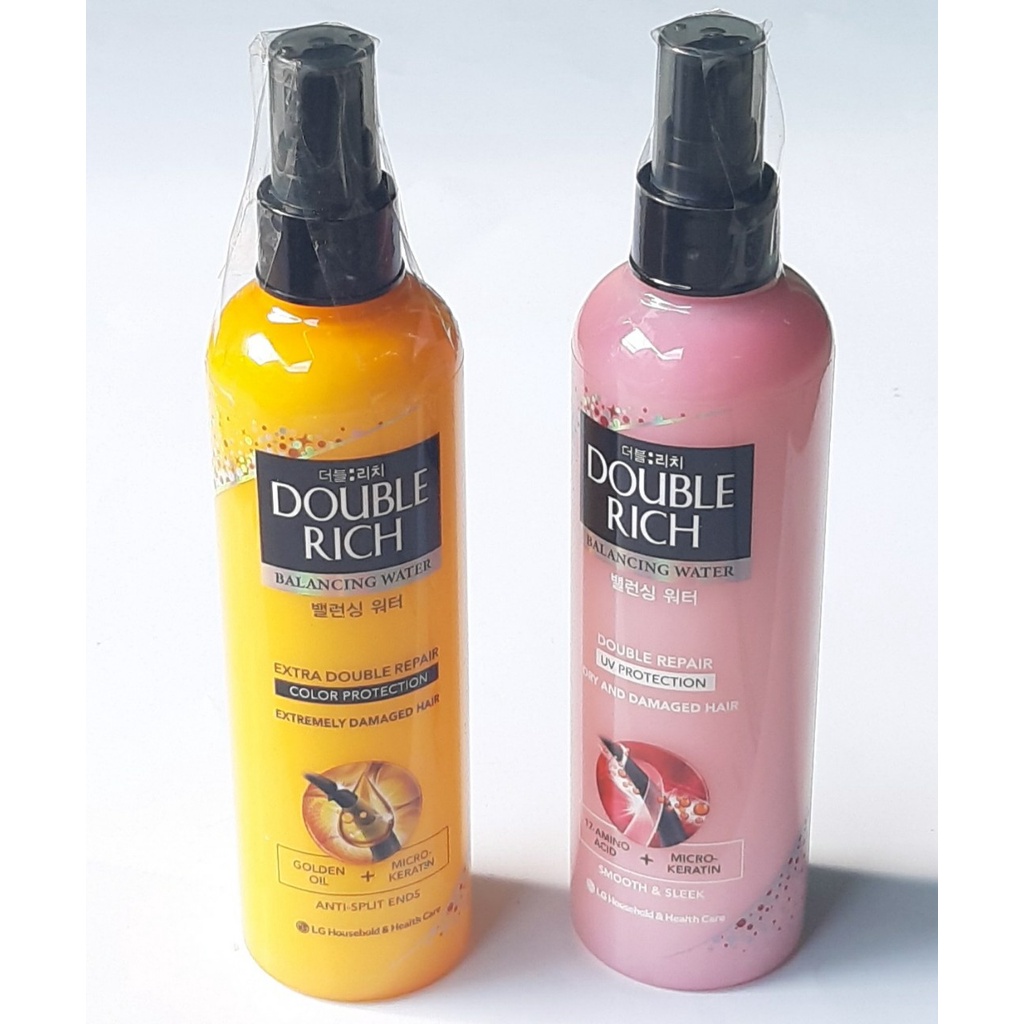 [120ml] Xịt dưỡng tóc phục hồi tóc hư tổn Double Rich Balancing Water Revitalize Nutrition chăm sóc tóc hư tổn ( hồng)