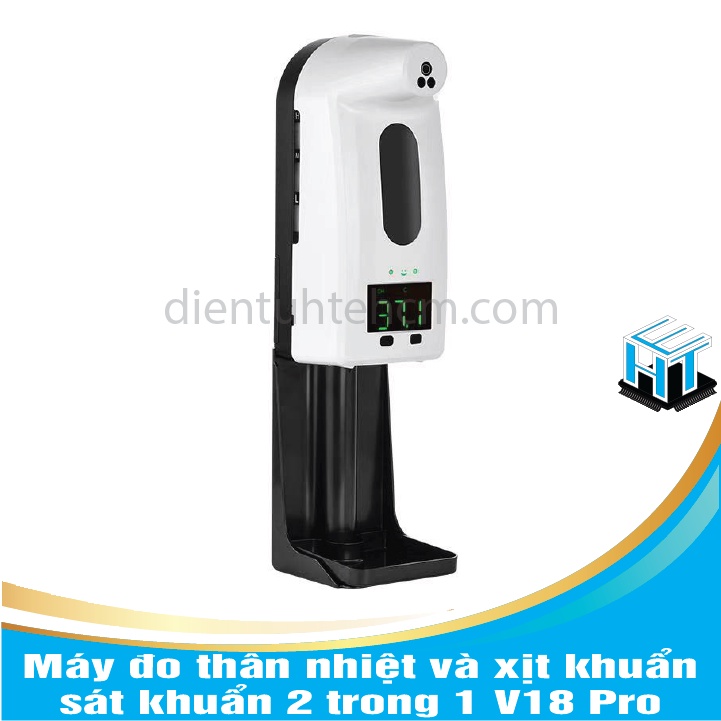 Máy đo thân nhiệt và xịt khuẩn/sát khuẩn 2 trong 1 V18 Pro