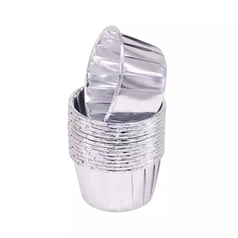 Set 50 Cupcake giấy màu vàng , màu bạc chịu nhiệt làm bánh