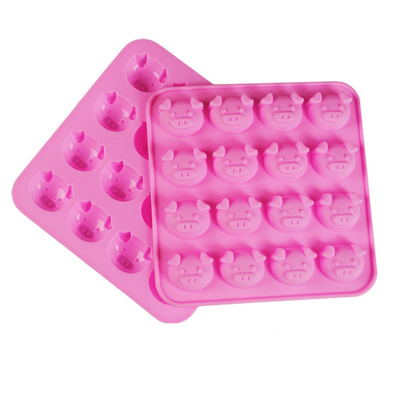 Khuôn Làm Bánh Chất Liệu Silicone Hình Chú Heo Dễ Thương