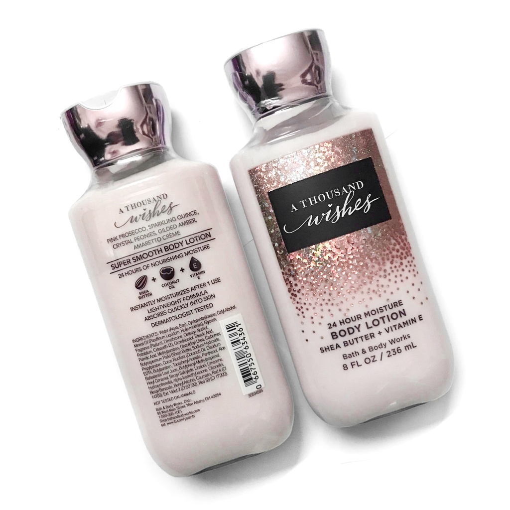 Sữa dưỡng thể giữ ẩm A Thousand Wishes hương nồng nàn cuốn hút - Bath and Body Works 236ml - Chính hãng Mỹ