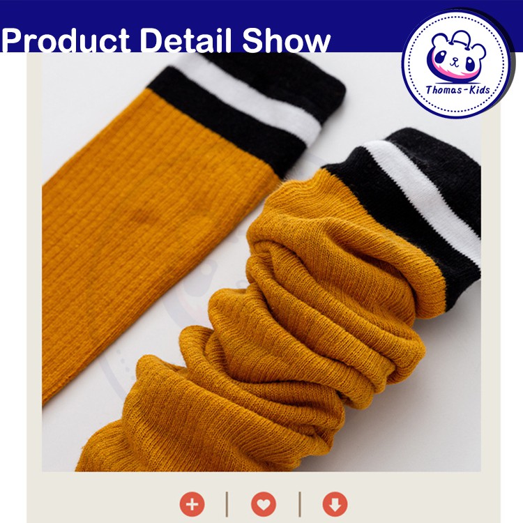 [THOAMS KIDS] Vớ Dài Qua Gối Màu Trơn Dễ Thương 35CM 42CM Cho Bé Gái