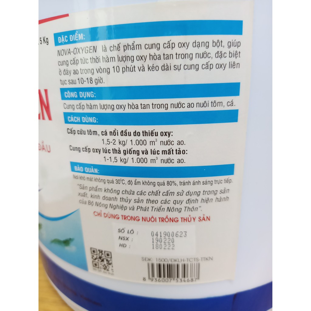 Chế Phẩm Cung Cấp Oxy Cho Tôm Cá Anova Nova Oxygen Dạng Bột