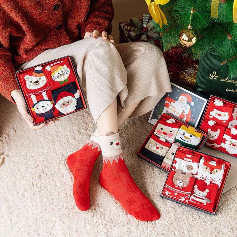 Tất vớ Noel Giáng sinh, tất cao cổ ấm áp hoạt hình nhiều mẫu hottrend - tiemcuaan