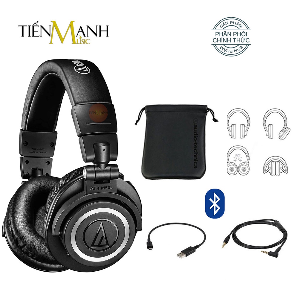 [Chính Hãng, Bluetooth] Tai Nghe Không Dây Audio Technica ATH-M50XBT Headphones M50X  M50XBT ATHM50X