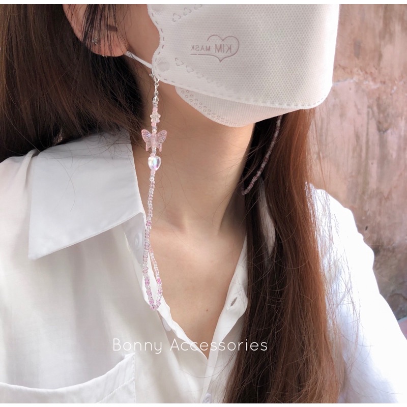 Dây đeo khẩu trang icon hình bướm phong cách Hàn Quốc