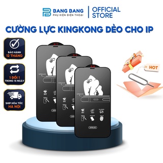 Cường lực kingkong dẻo full màn hình cho ip 6 đến iphone13 promax, dán màn hình