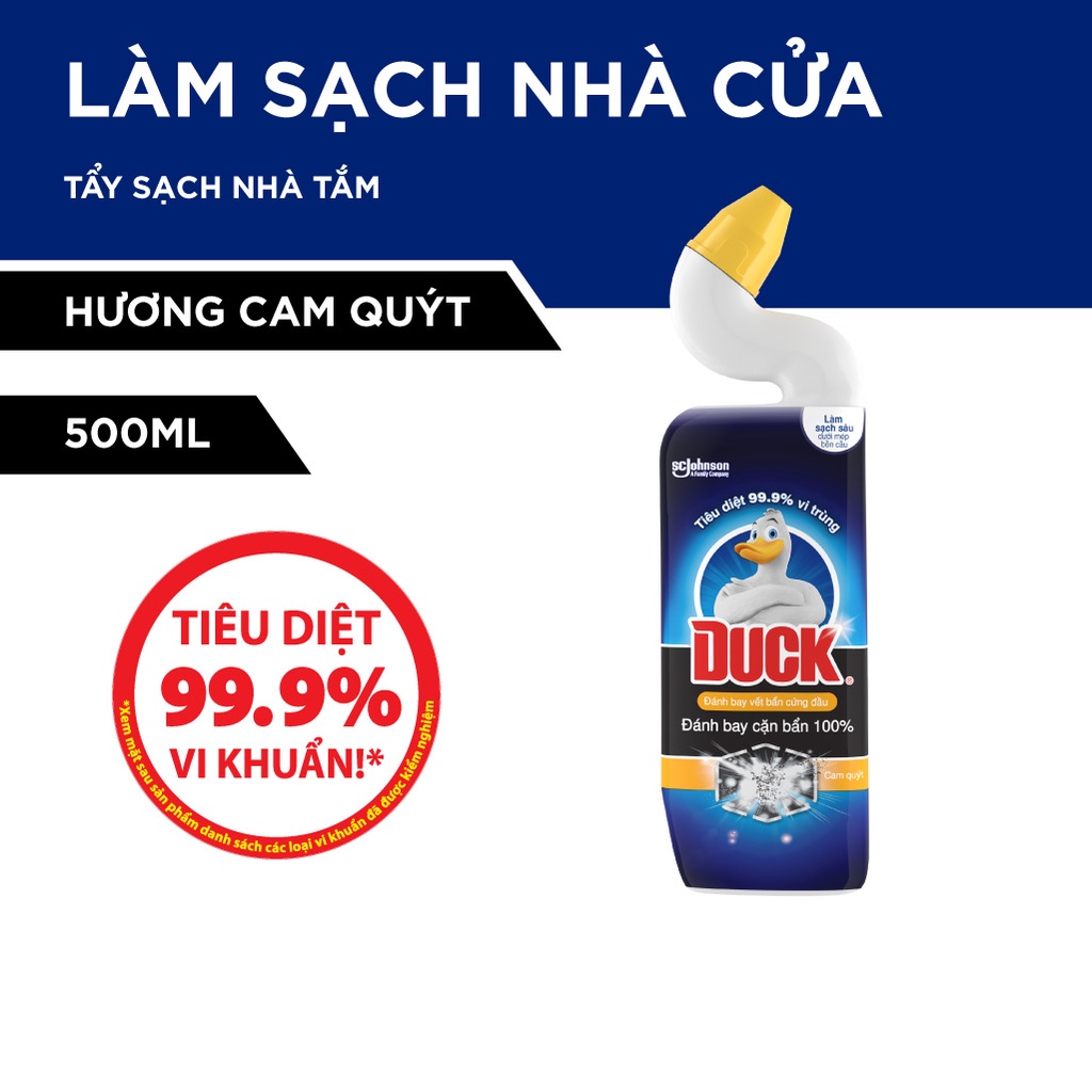 DUCK Đánh bay cặn bẩn Hương Cam Quýt 500ml