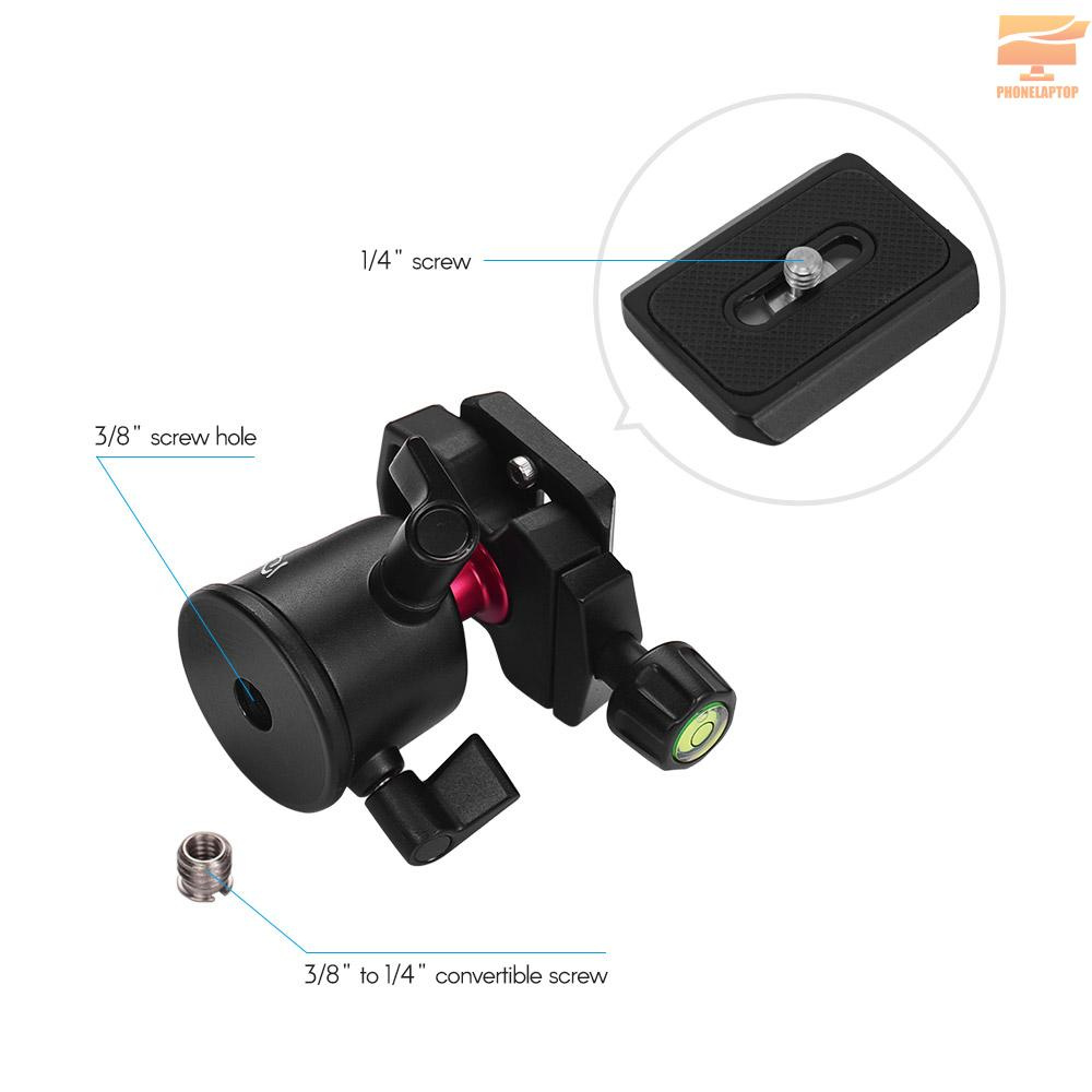 SONY NIKON CANON Giá Đỡ Ba Chân Andoer Mini Bằng Hợp Kim Nhôm Kèm Ốc Vít 1 / 4 Inch Cho Máy Ảnh Gopro Hero 6 / 5 / 4 / 3 + / 8 Lite 4k