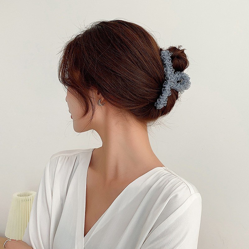 Kẹp tóc hàn quốc phối vải voan mẫu hot 2021