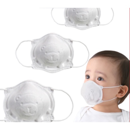 (Tách sét) 1c Khẩu trang gấu cho bé sơ sinh- 2 tuổi