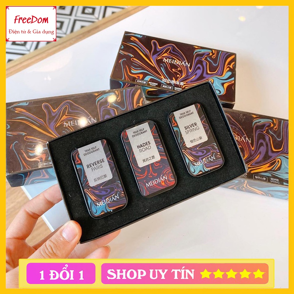 Nước hoa khô nam tính combo 3 mùi chính hãng Median lưu hương 12 tiếng